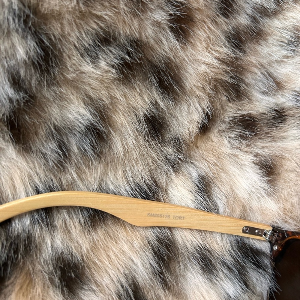 Steve Madden Tortoise Bamboo Sunglasses Brown Lenses -Used Condition- - Picture 5 of 7